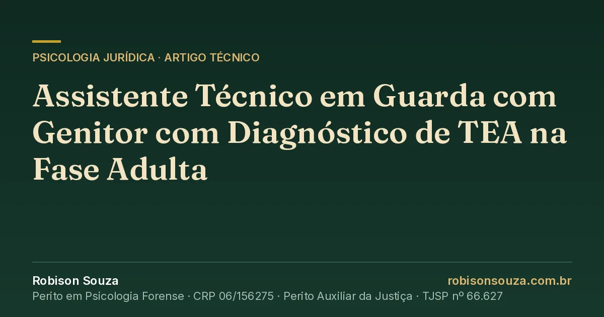 Assistente Técnico em Guarda com Genitor com Diagnóstico de TEA na Fase Adulta