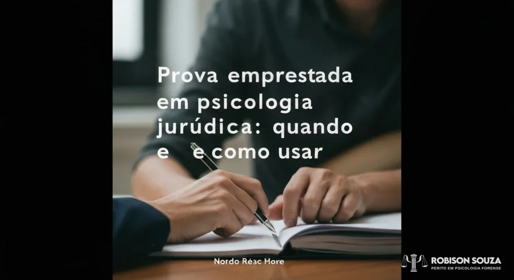 Prova Emprestada em Psicologia Jurídica: Quando e Como Usar - Robison Souza - Psicólogo Jurídico Prova Emprestada em Psicologia Jurídica: Quando e Como Usar