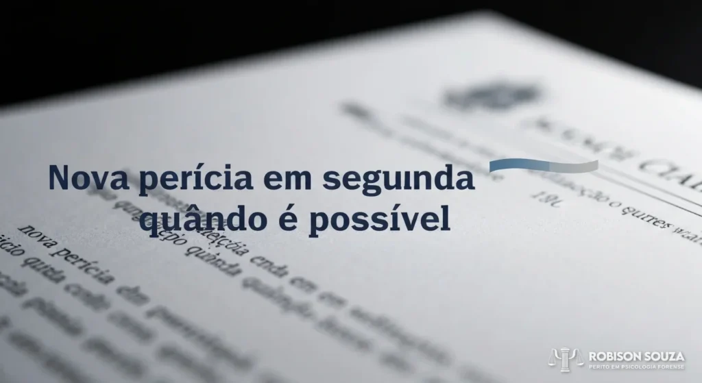 Nova Perícia em Segunda Instância: Quando é Possível - Robison Souza - Psicólogo Jurídico Nova Perícia em Segunda Instância: Quando é Possível