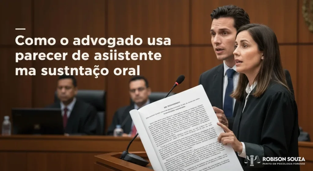 Como o Advogado Usa o Parecer do Assistente Técnico na Sustentação Oral - Robison Souza - Psicólogo Jurídico Como o Advogado Usa o Parecer do Assistente Técnico na Sustentação Oral